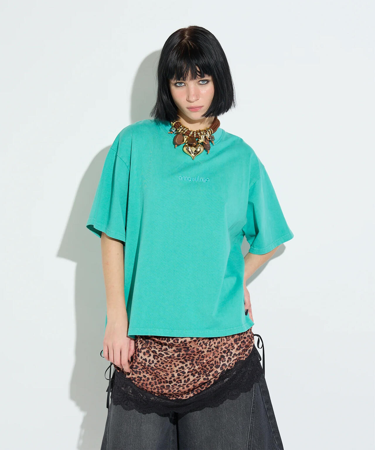 anna sui nyc/アナ スイ エヌワイシー/ラメロゴTシャツ