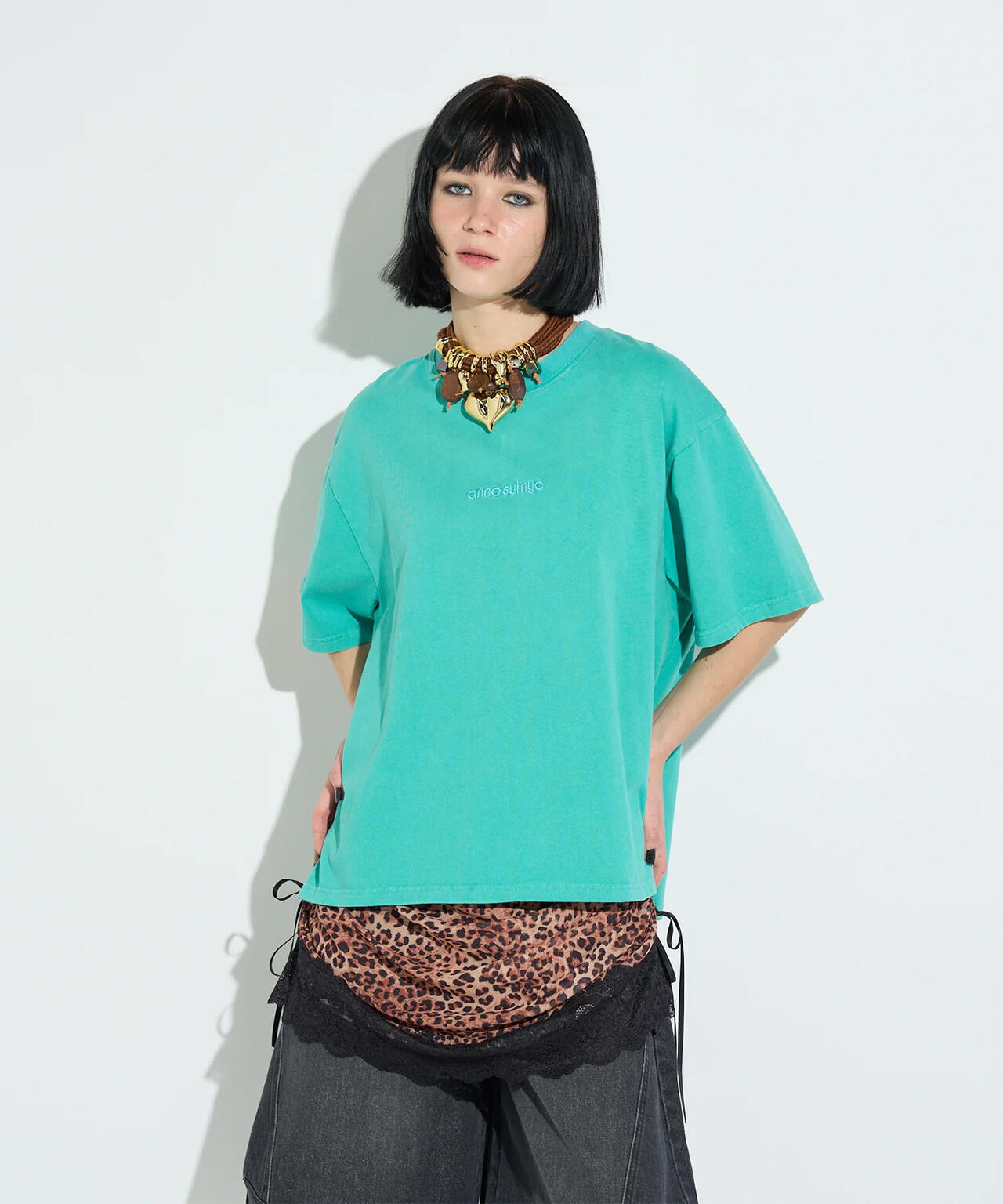 anna sui nyc/アナ スイ エヌワイシー/ラメロゴTシャツ