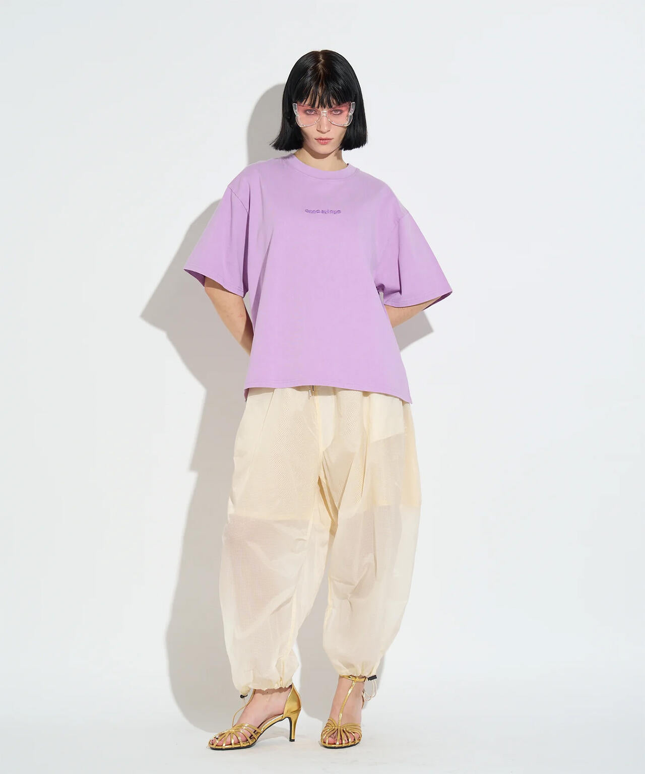 anna sui nyc/アナ スイ エヌワイシー/ラメロゴTシャツ