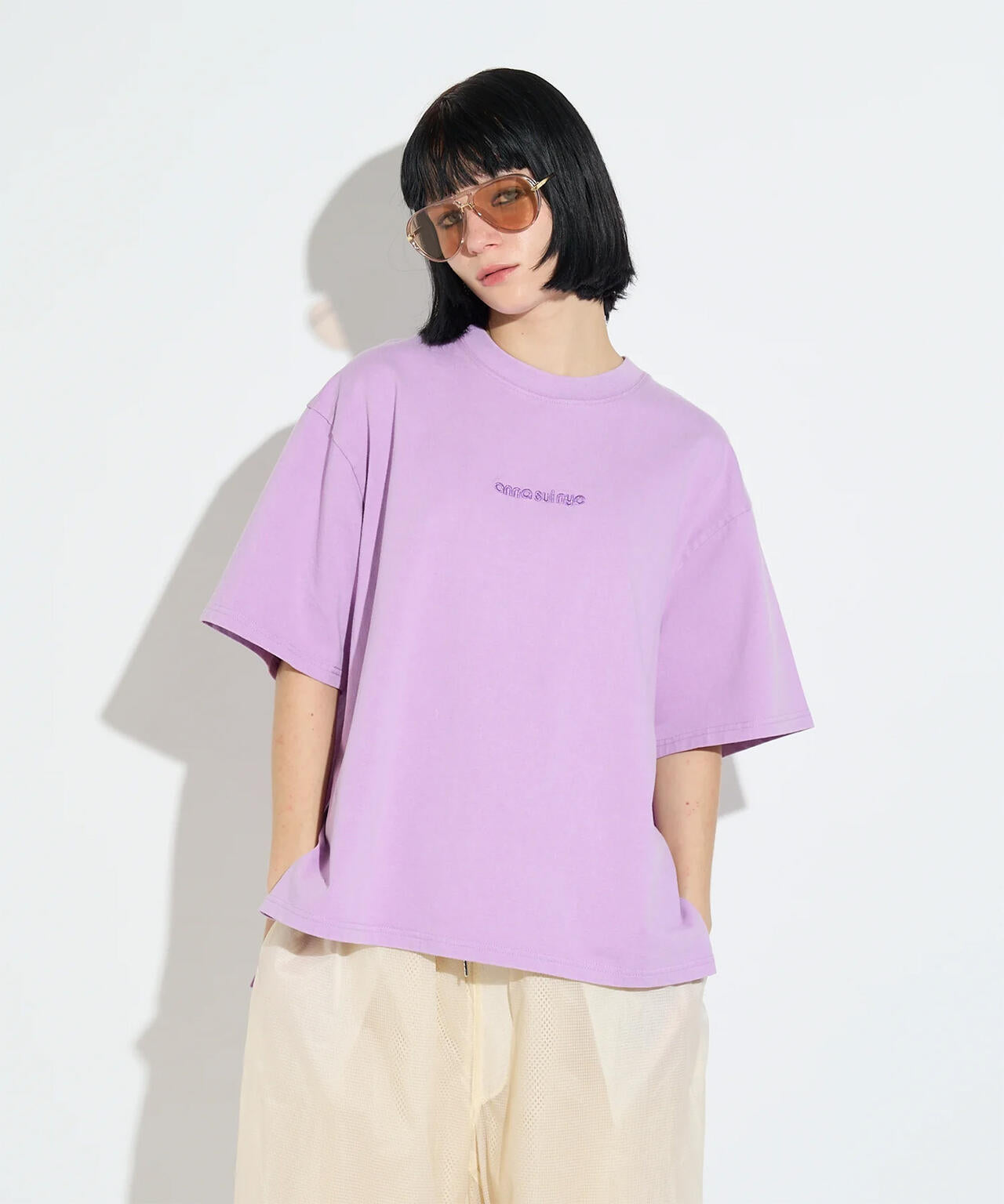 anna sui nyc/アナ スイ エヌワイシー/ラメロゴTシャツ