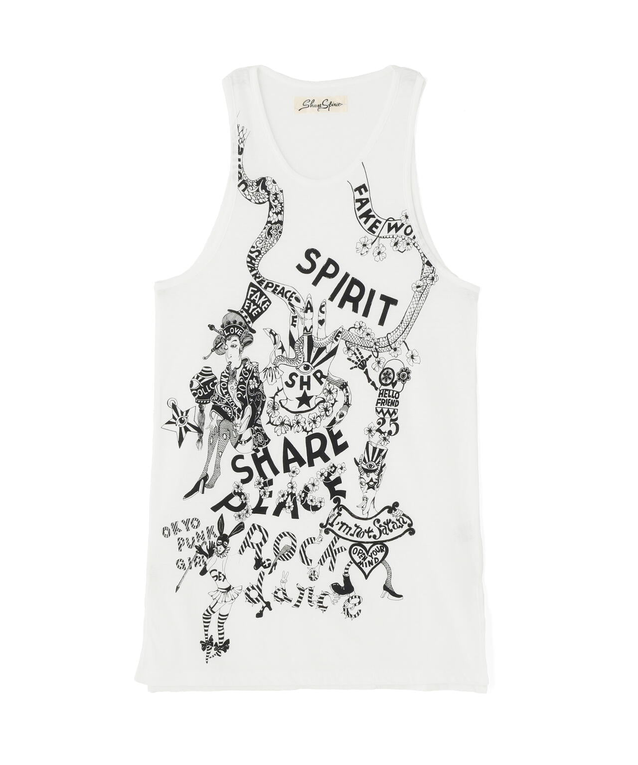 SHARE SPIRIT/シェアースピリット/Handwreting Tanktop