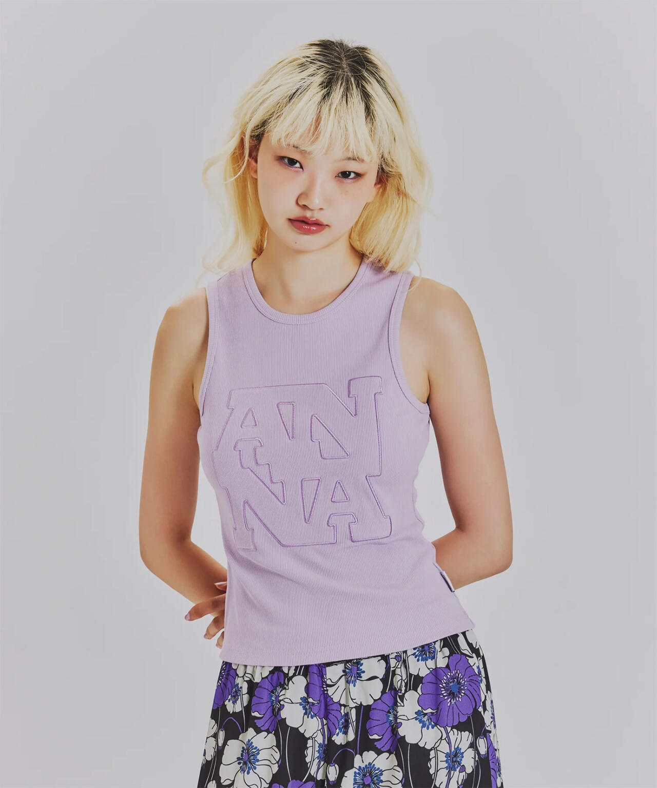 anna sui nyc/アナ スイ エヌワイシー/トリミングロゴタンクトップ