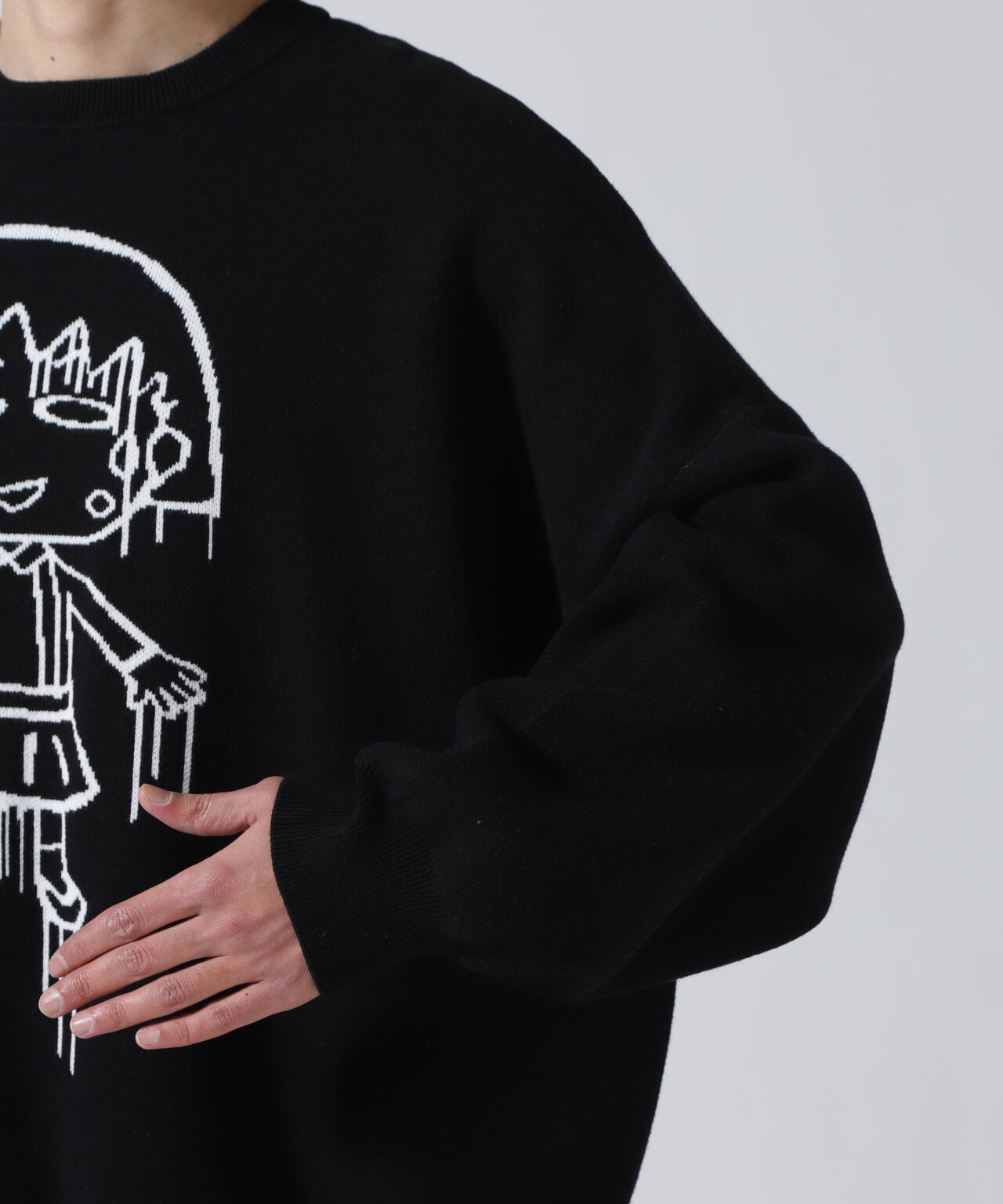 guernika×ちびまる子ちゃん/Drooping Maruko Knit sweater