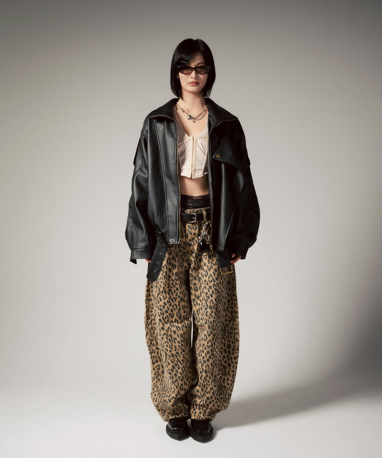 MITSUKI/ミツキ/フェイクレザーオーバージャケット