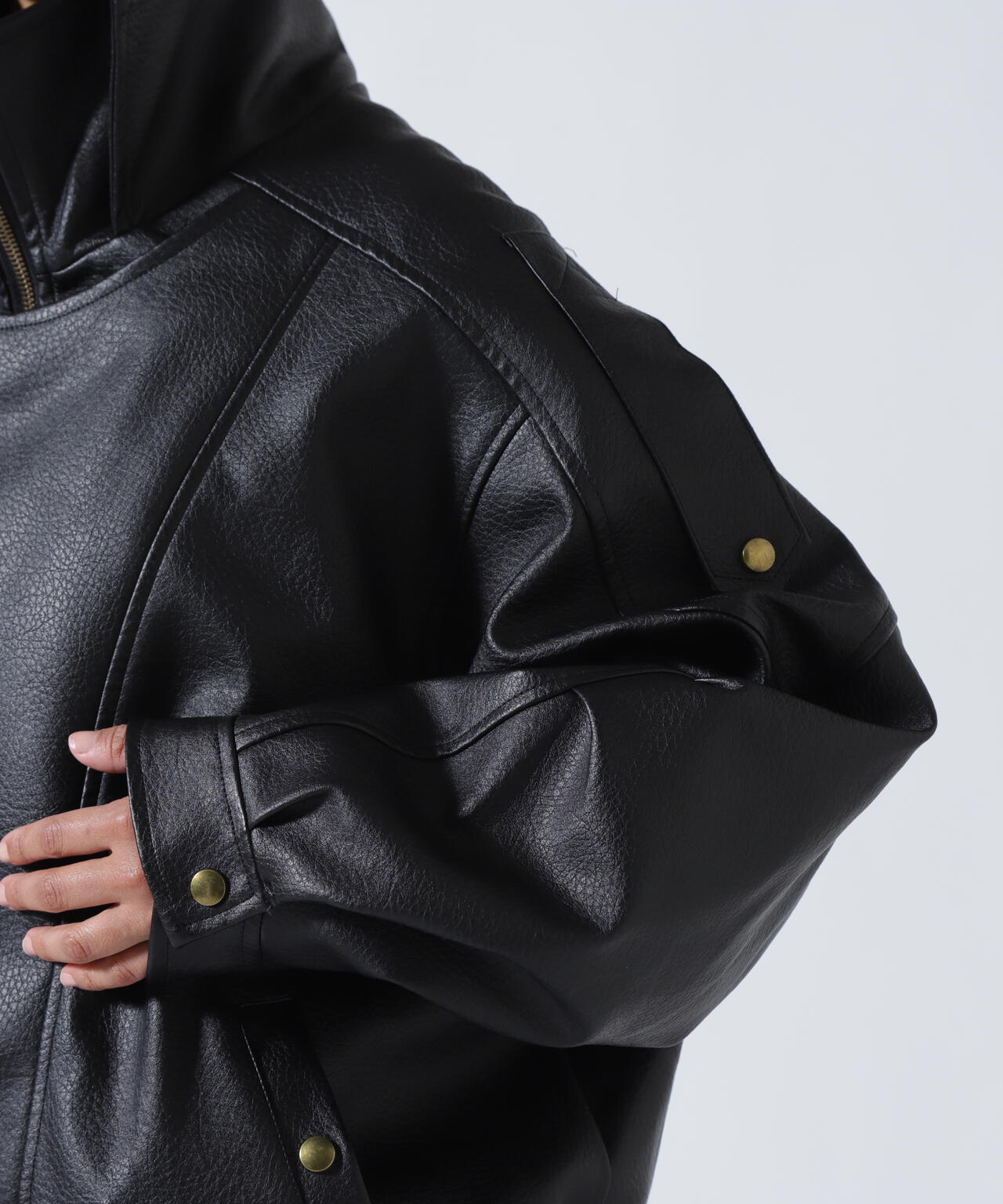 MITSUKI/ミツキ/フェイクレザーオーバージャケット