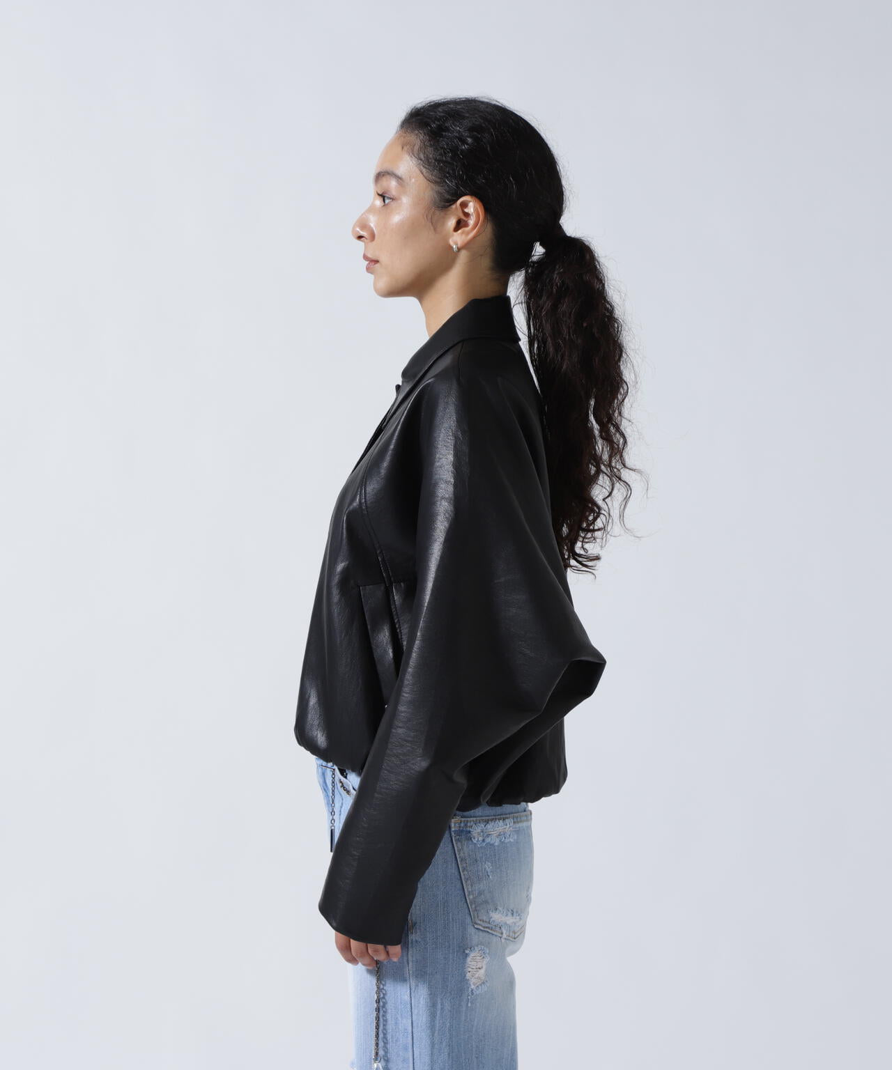 MITSUKI/ミツキ/シングルショートフェイクレザージャケット