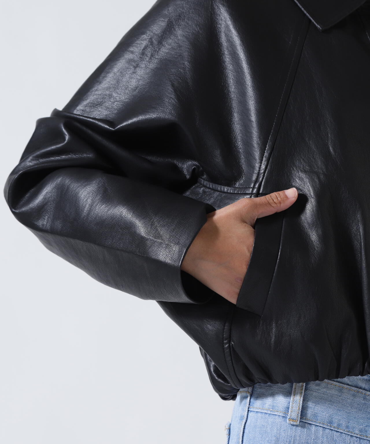 MITSUKI/ミツキ/シングルショートフェイクレザージャケット