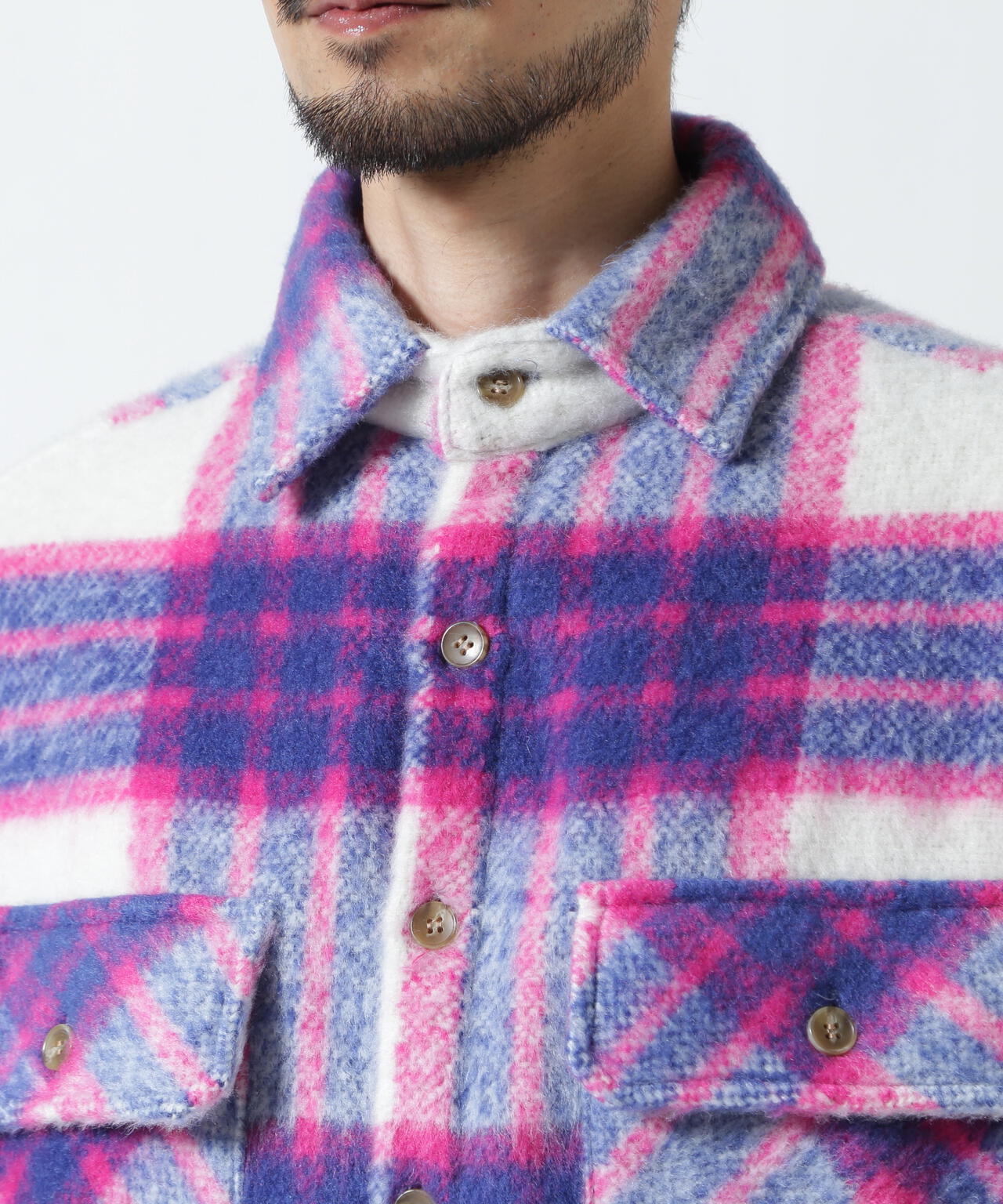 FR(13)NDS/フレンズ/Shaggy Check BLOUSON