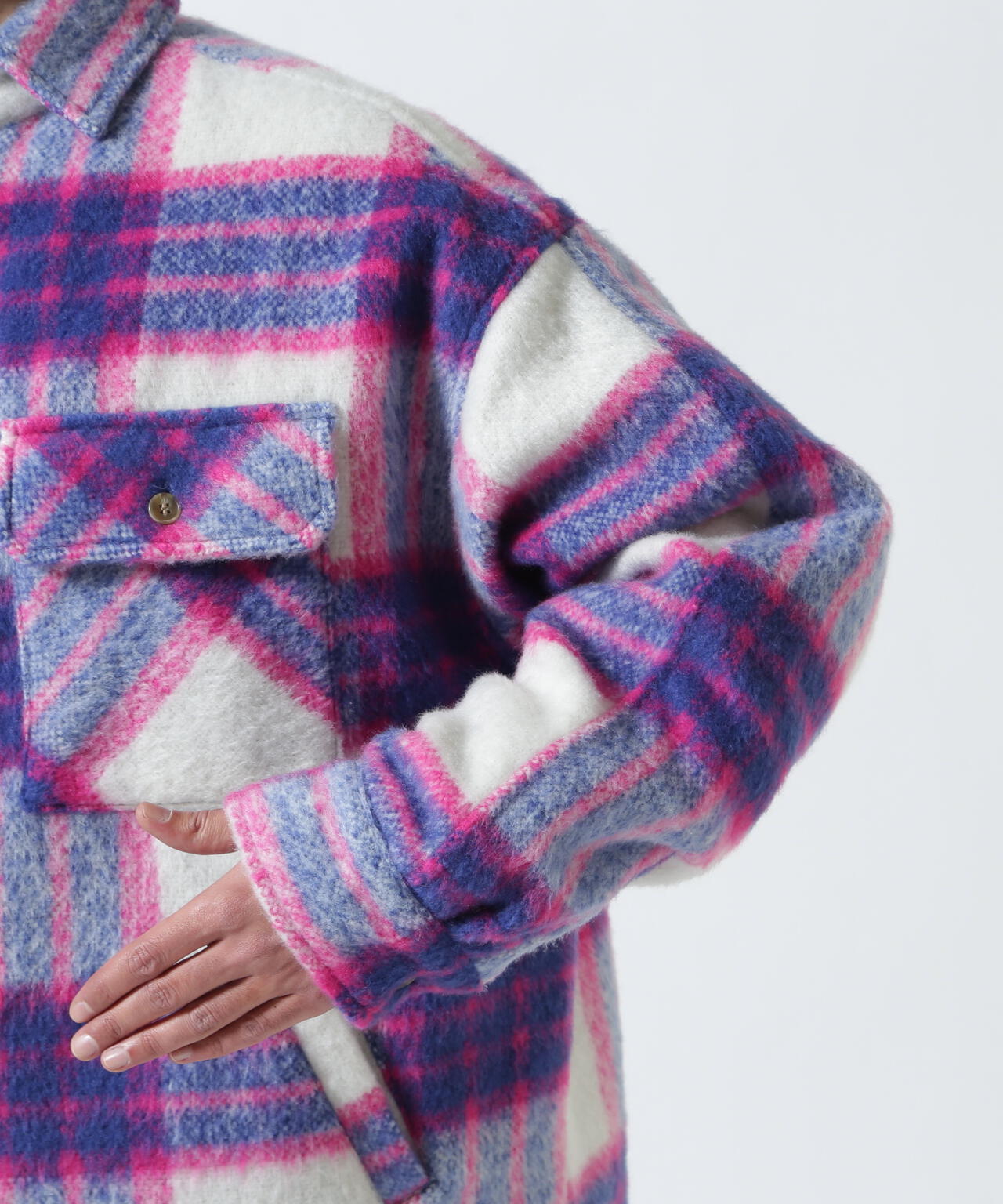 FR(13)NDS/フレンズ/Shaggy Check BLOUSON