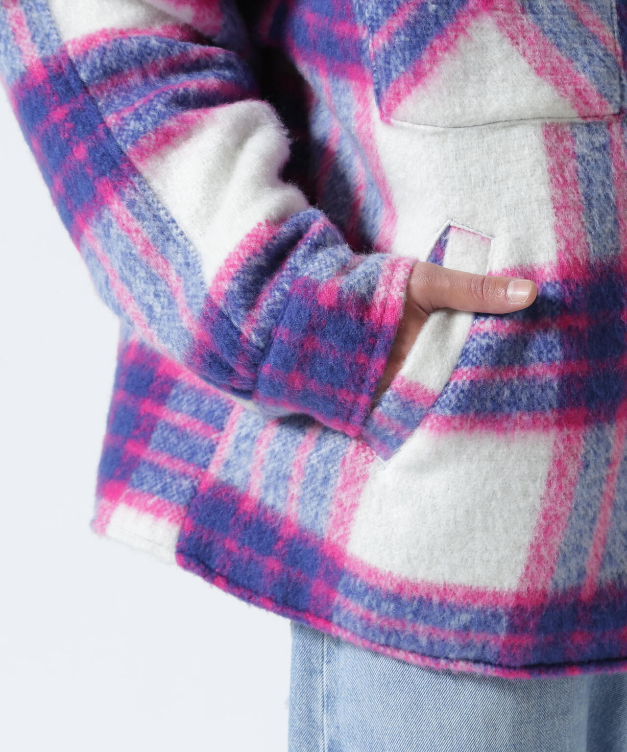 FR(13)NDS/フレンズ/Shaggy Check BLOUSON