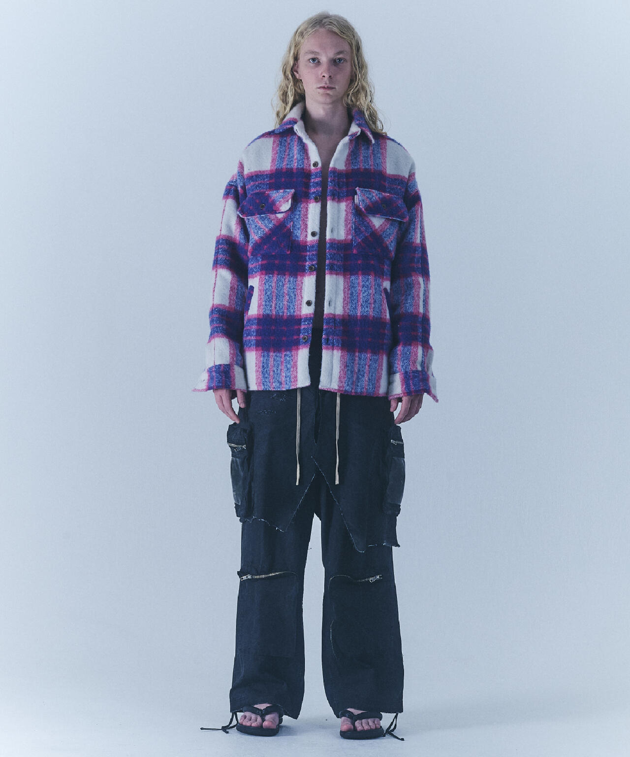 FR(13)NDS/フレンズ/Shaggy Check BLOUSON