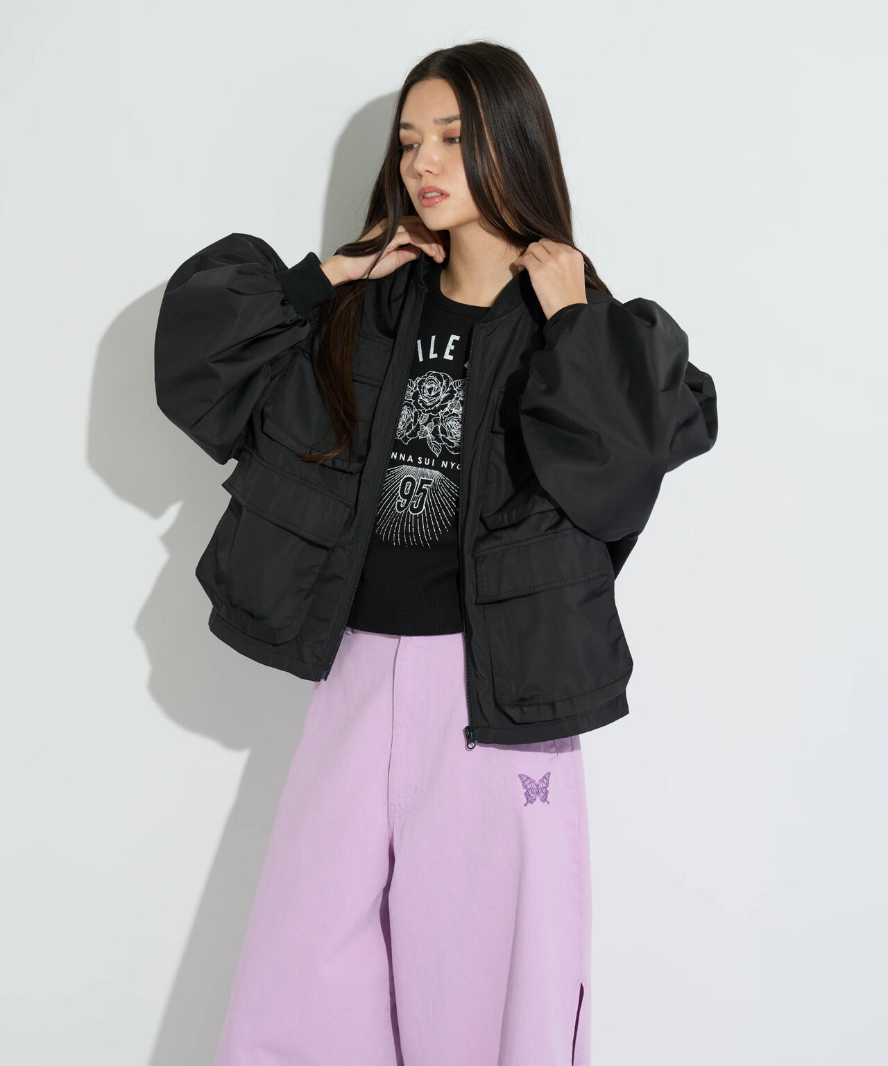 anna sui nyc/アナ スイ エヌワイシー/3WAYロングベストブルゾン