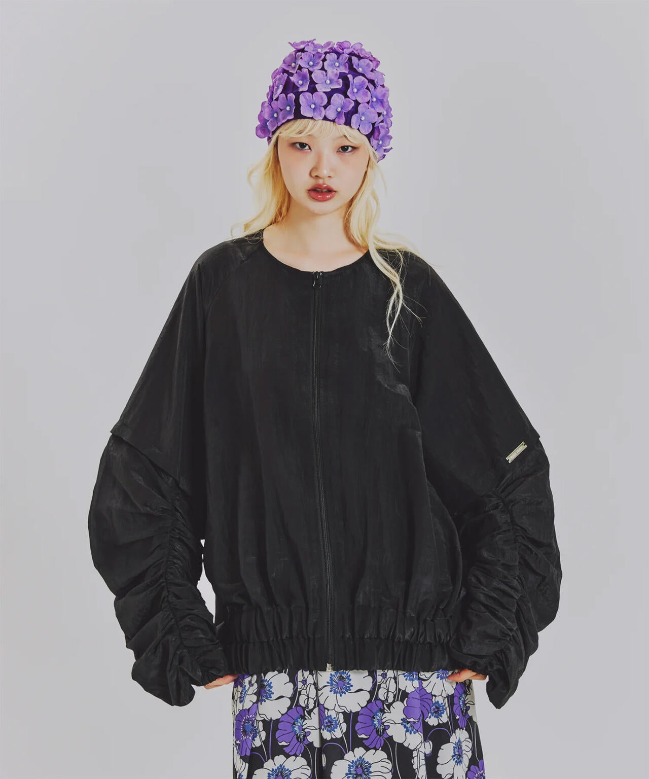 anna sui nyc/アナ スイ エヌワイシー/ギャザー2WAYブルゾン