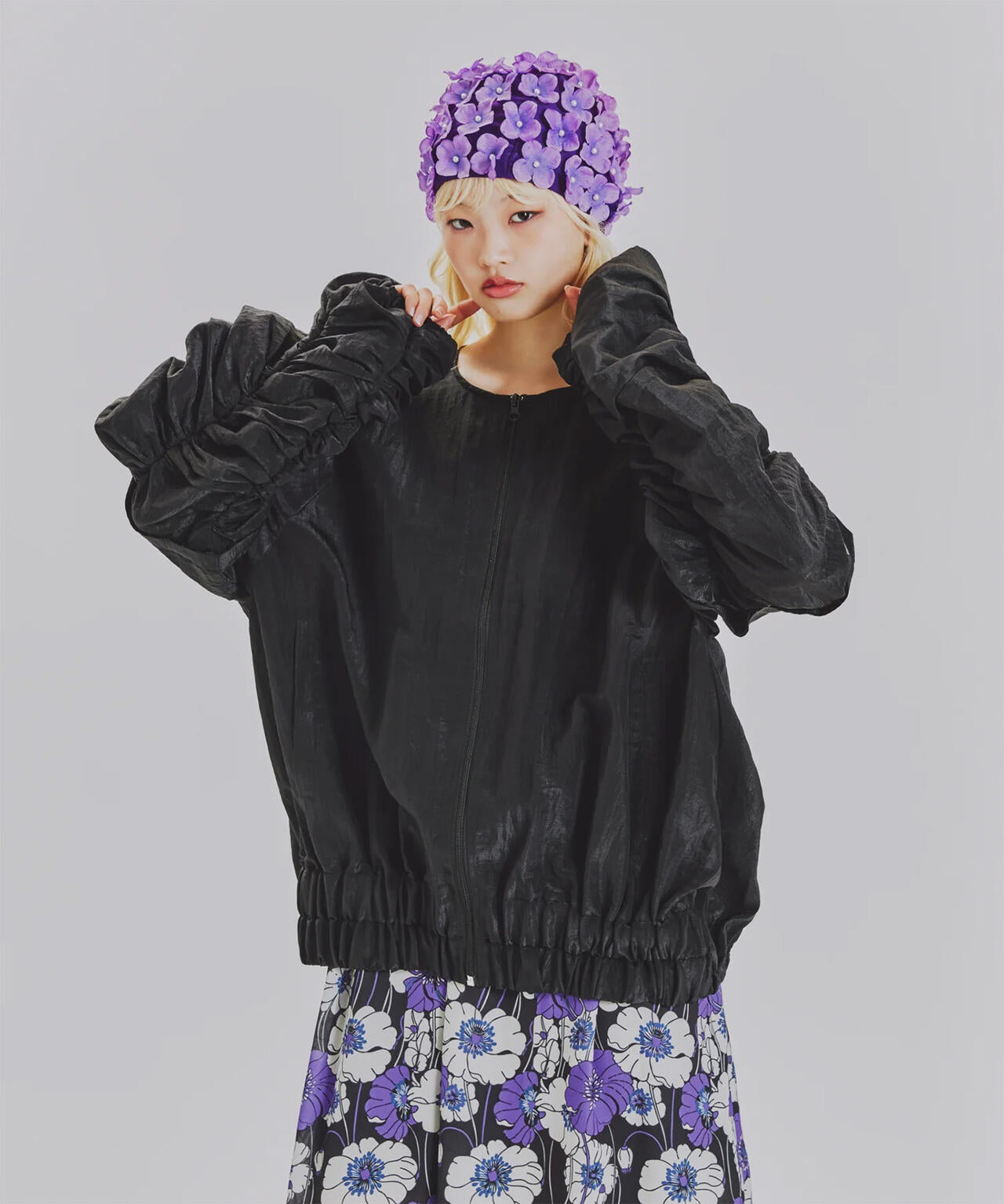 anna sui nyc/アナ スイ エヌワイシー/ギャザー2WAYブルゾン