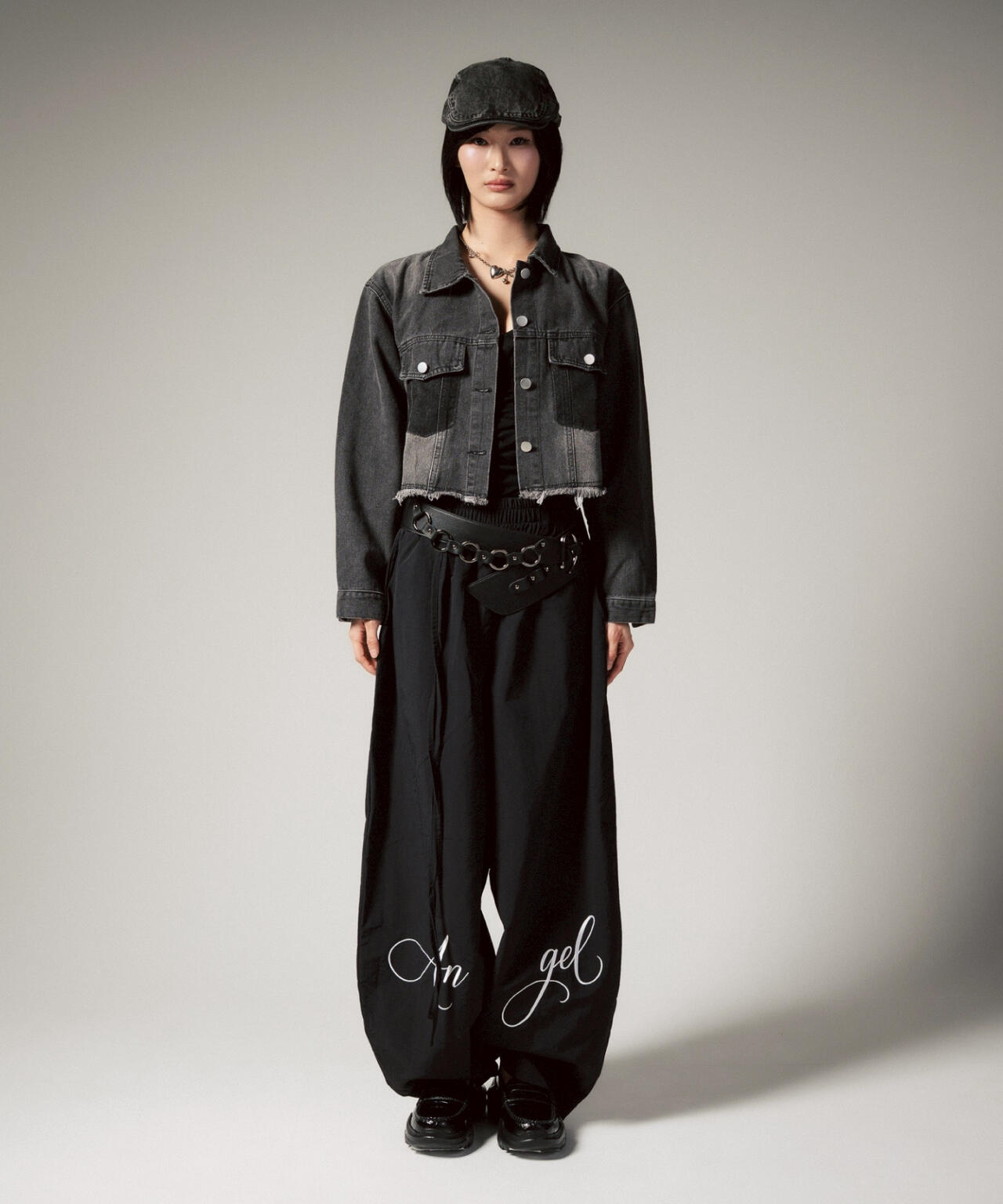 MITSUKI/ミツキ/切りっぱなしクロップドデニムジャケット