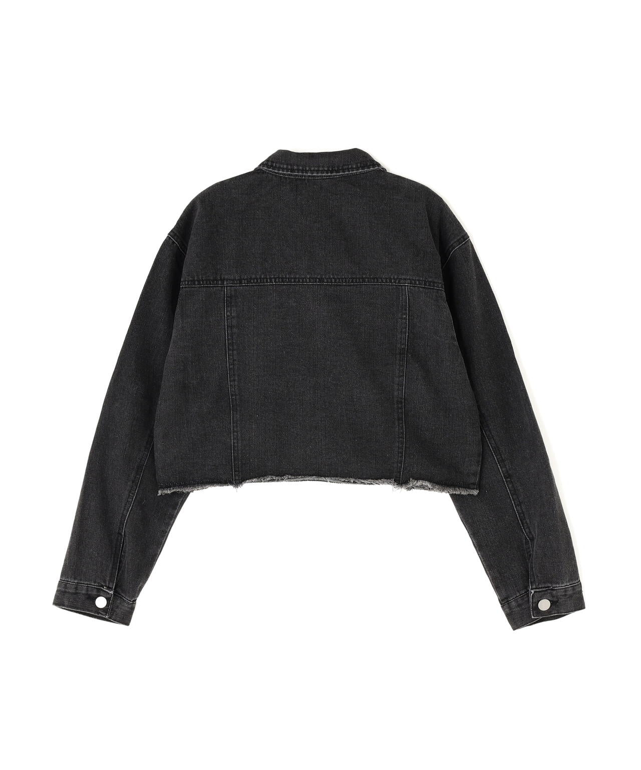 MITSUKI/ミツキ/切りっぱなしクロップドデニムジャケット