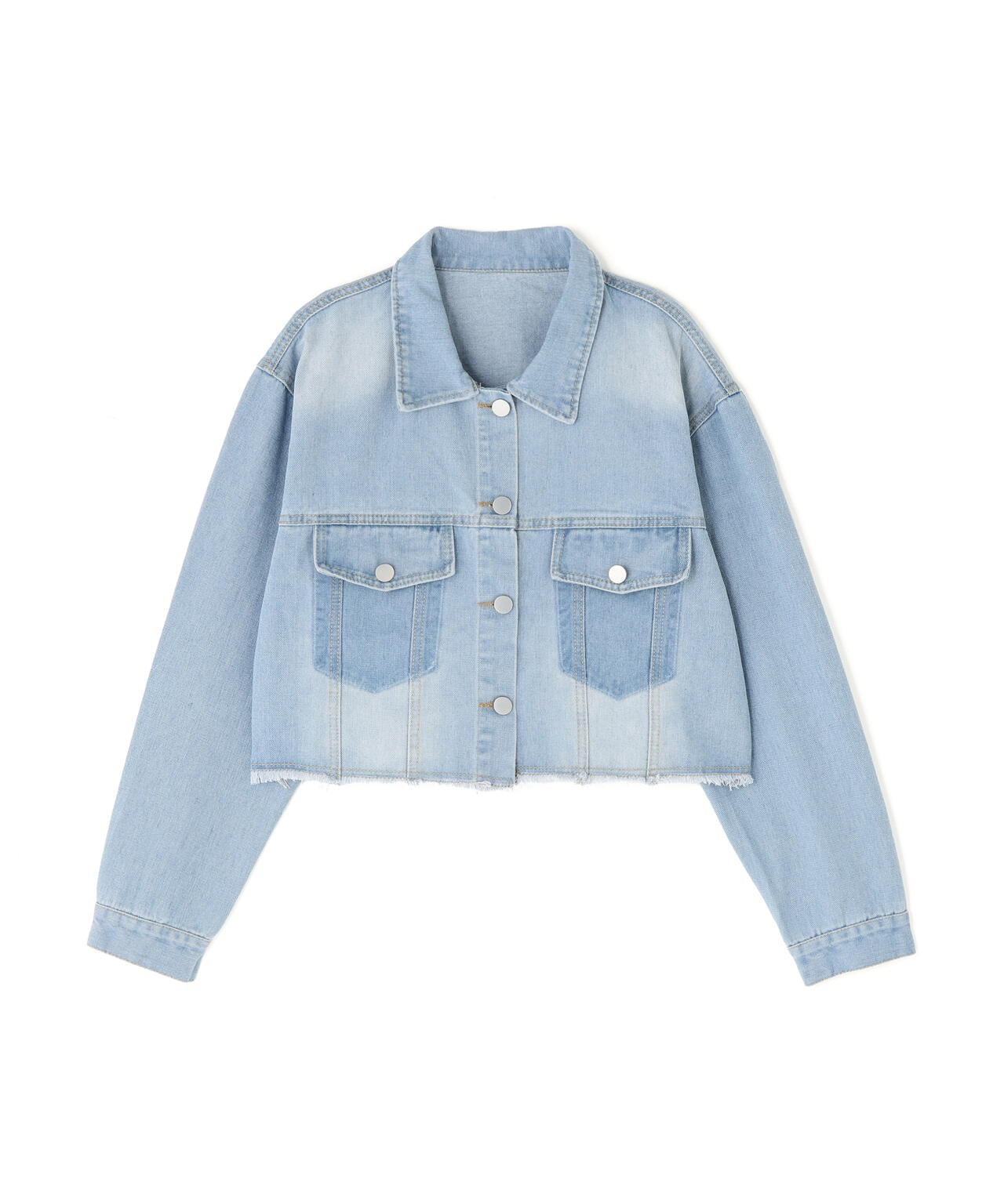 MITSUKI/ミツキ/切りっぱなしクロップドデニムジャケット