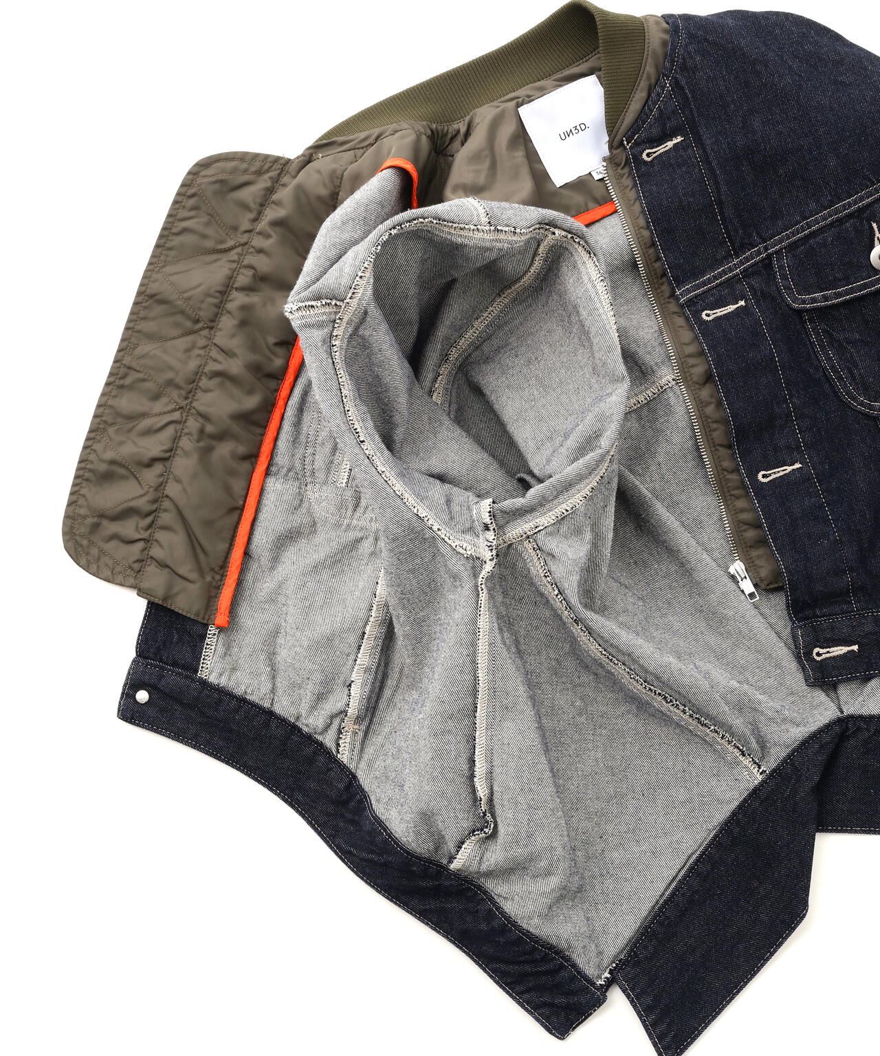 UN3D./アンスリード/MA-1 DOCKING DENIM JACKET