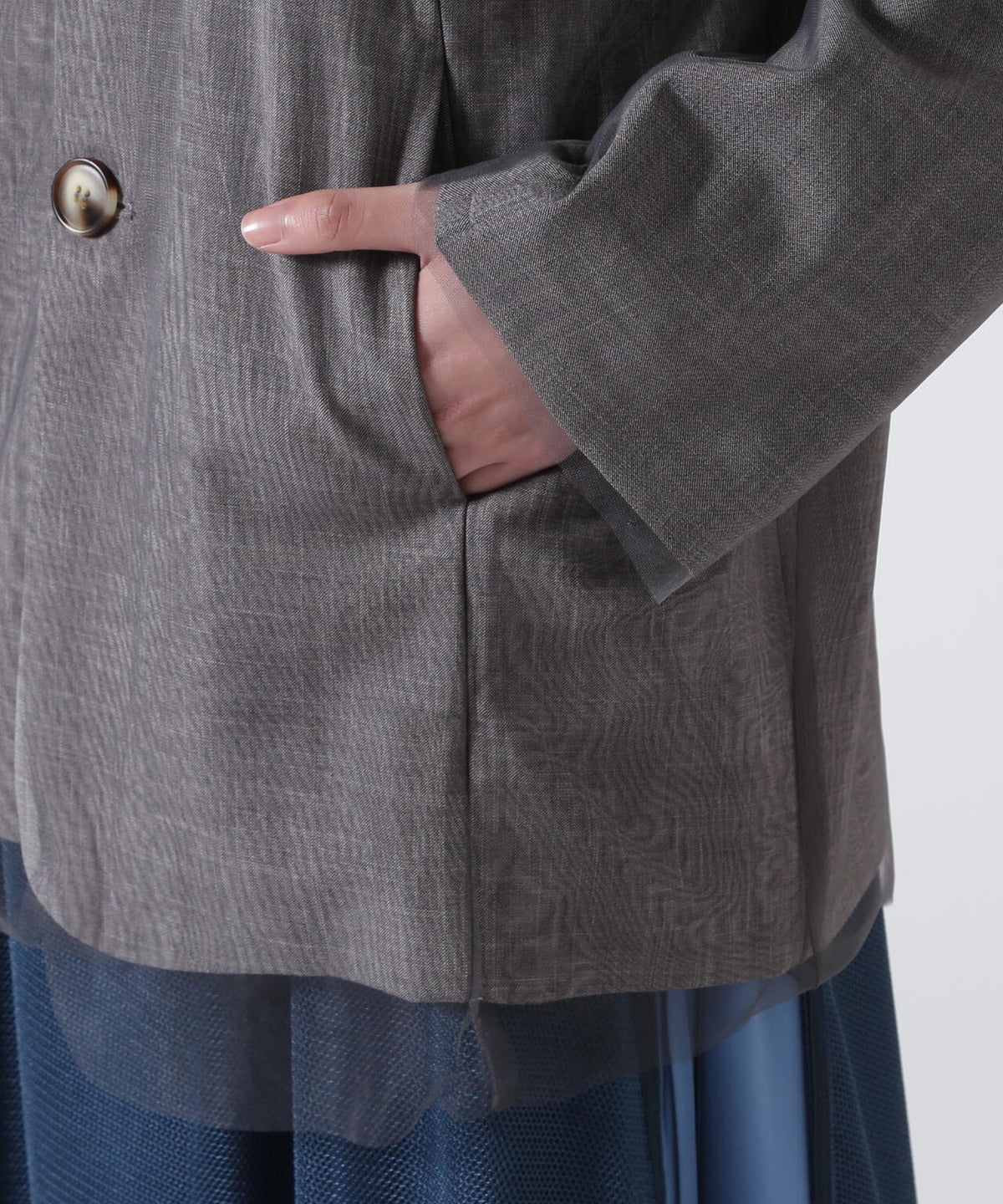 AULA AILA/アウラアイラ/REVERSIBLE SHEER JACKET