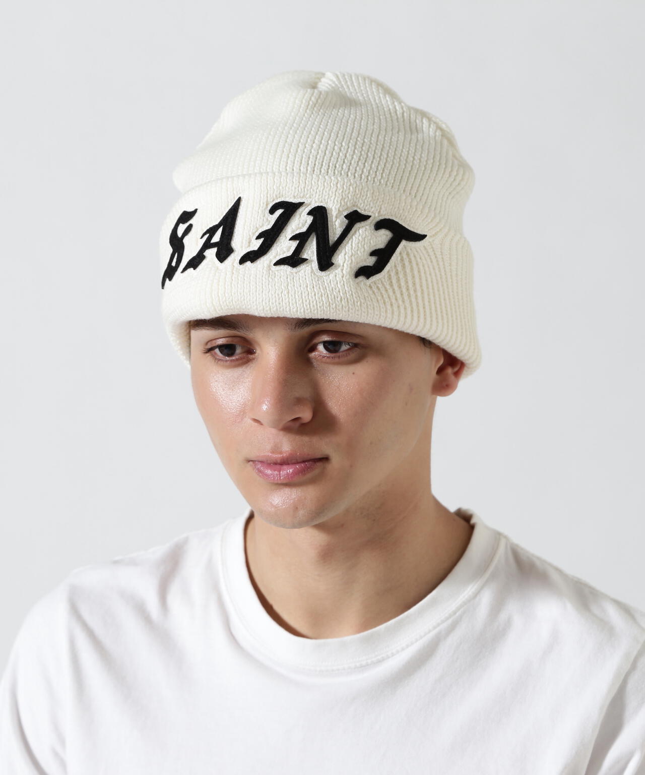 SAINT MICHAEL/セントマイケル/KNIT CAP/SAINT/WHITE