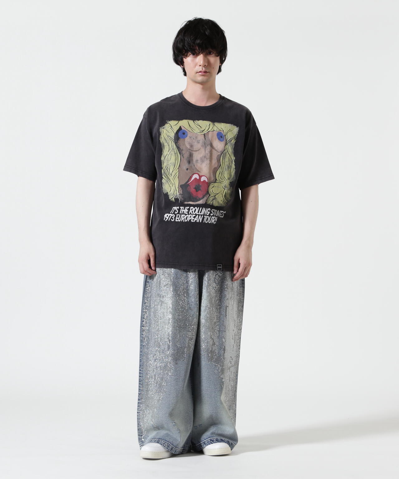 FR(13)NDS/フレンズ/LINE STONE BUGGY DENIM