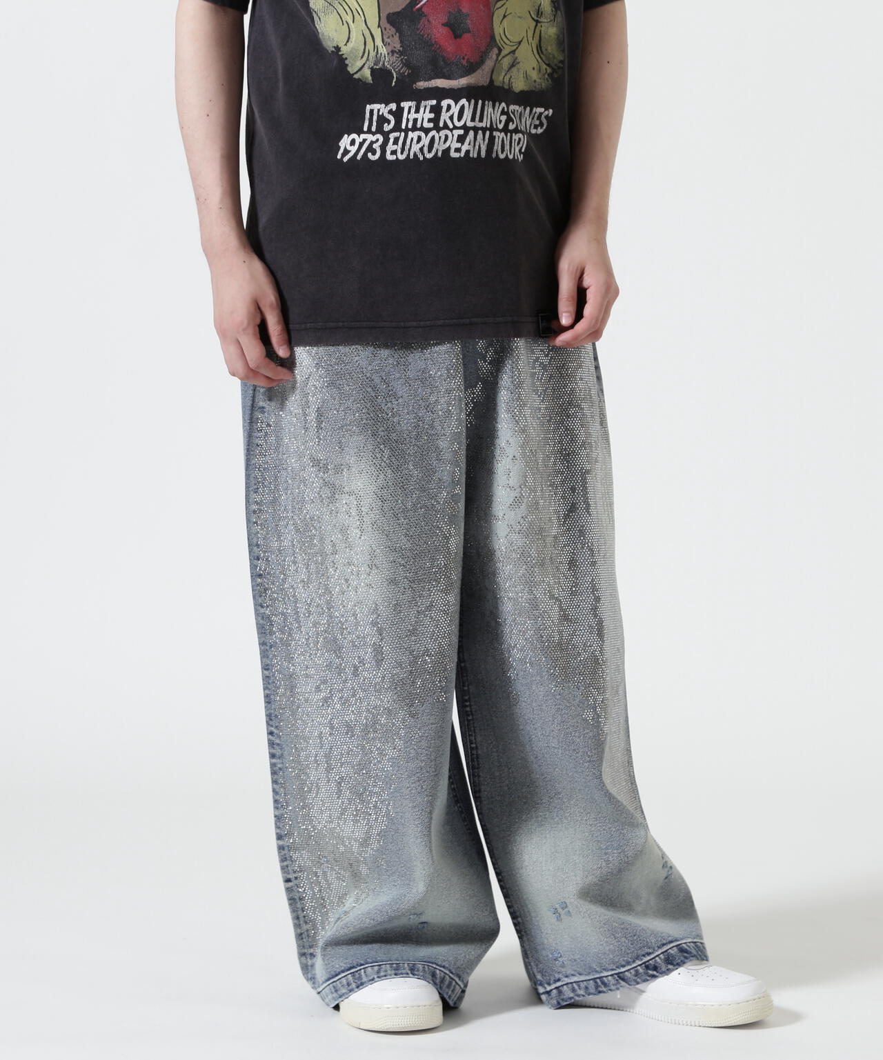 FR(13)NDS/フレンズ/LINE STONE BUGGY DENIM