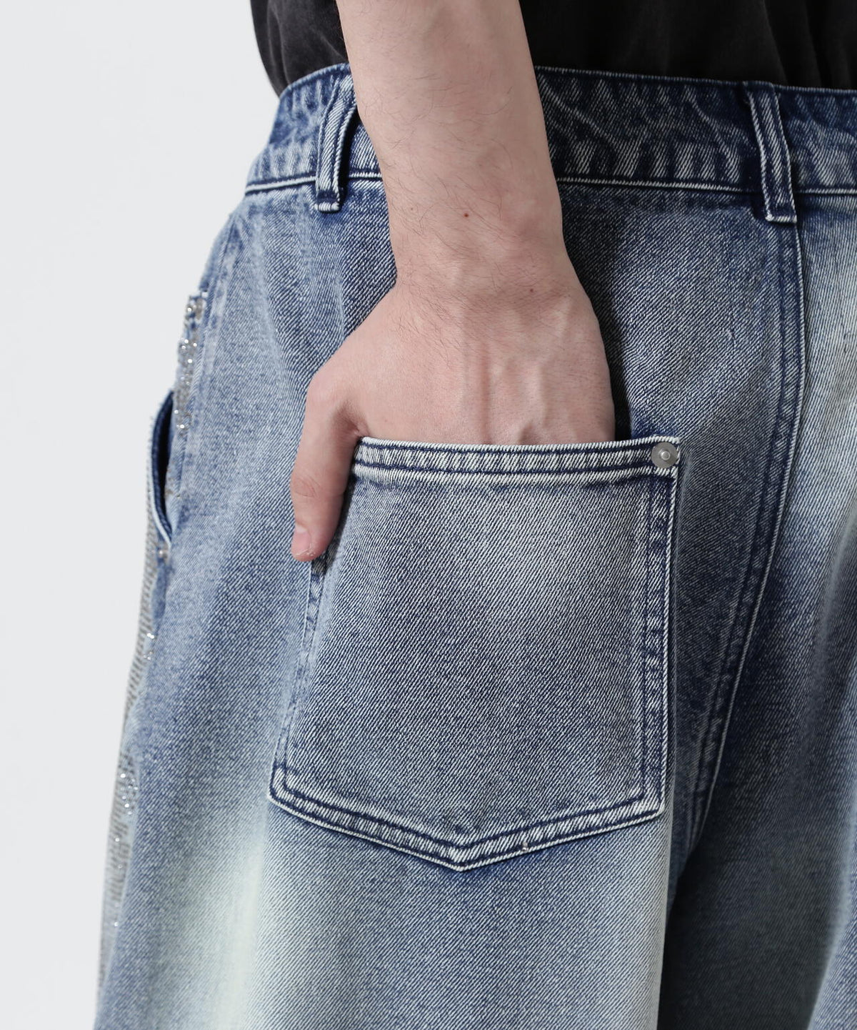 FR(13)NDS/フレンズ/LINE STONE BUGGY DENIM