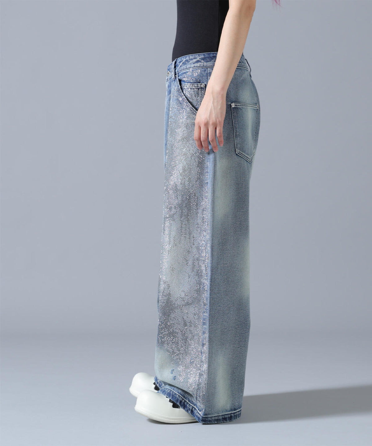 FR(13)NDS/フレンズ/LINE STONE BUGGY DENIM