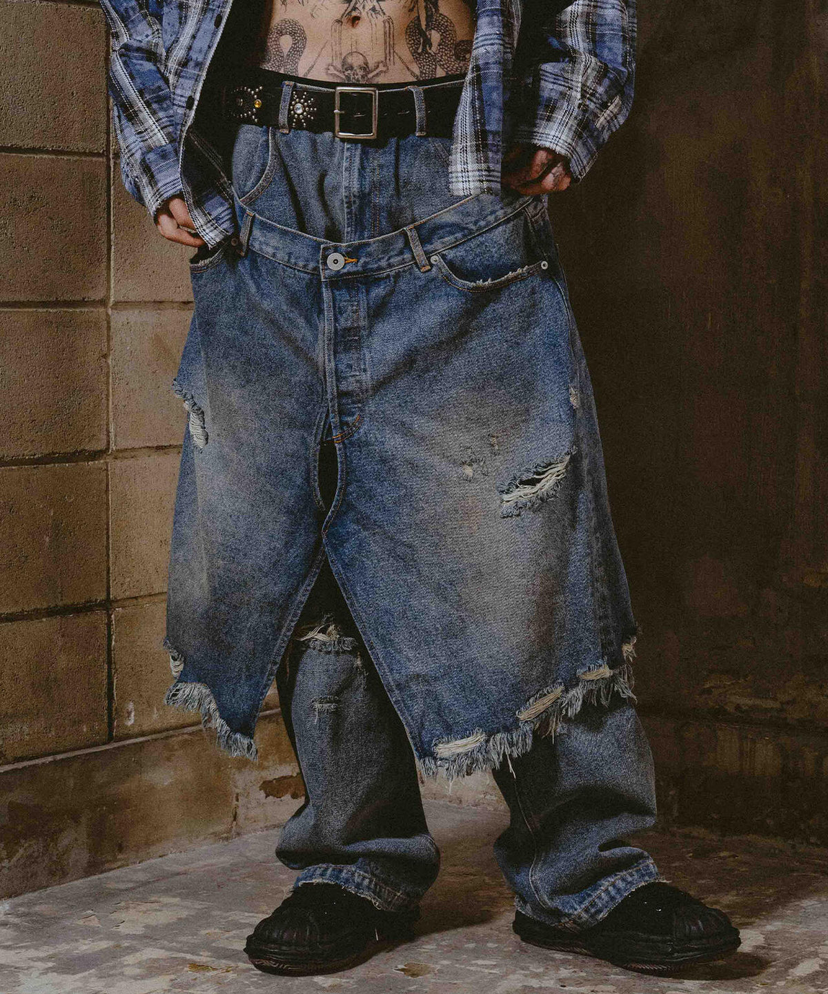 FR(13)NDS/フレンズ/LAYER DENIM SHORTS