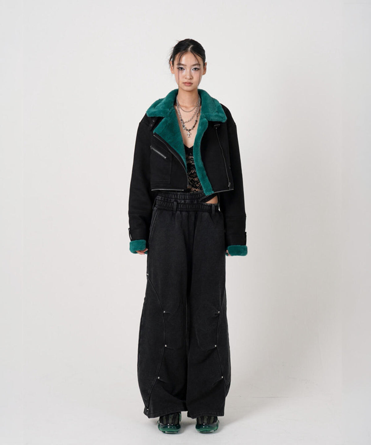 MITSUKI/ミツキ/EYELET TUCK SWEAT PANTS