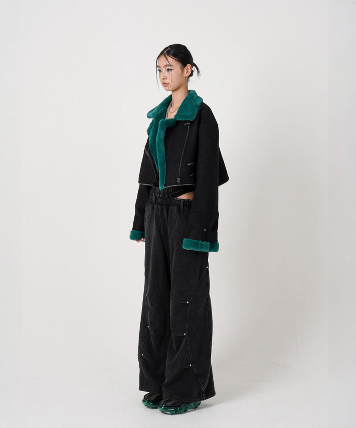 MITSUKI/ミツキ/EYELET TUCK SWEAT PANTS