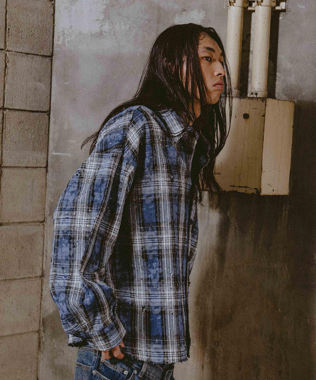 FR(13)NDS/フレンズ/RHINES STONE DAMEGE SHIRTS