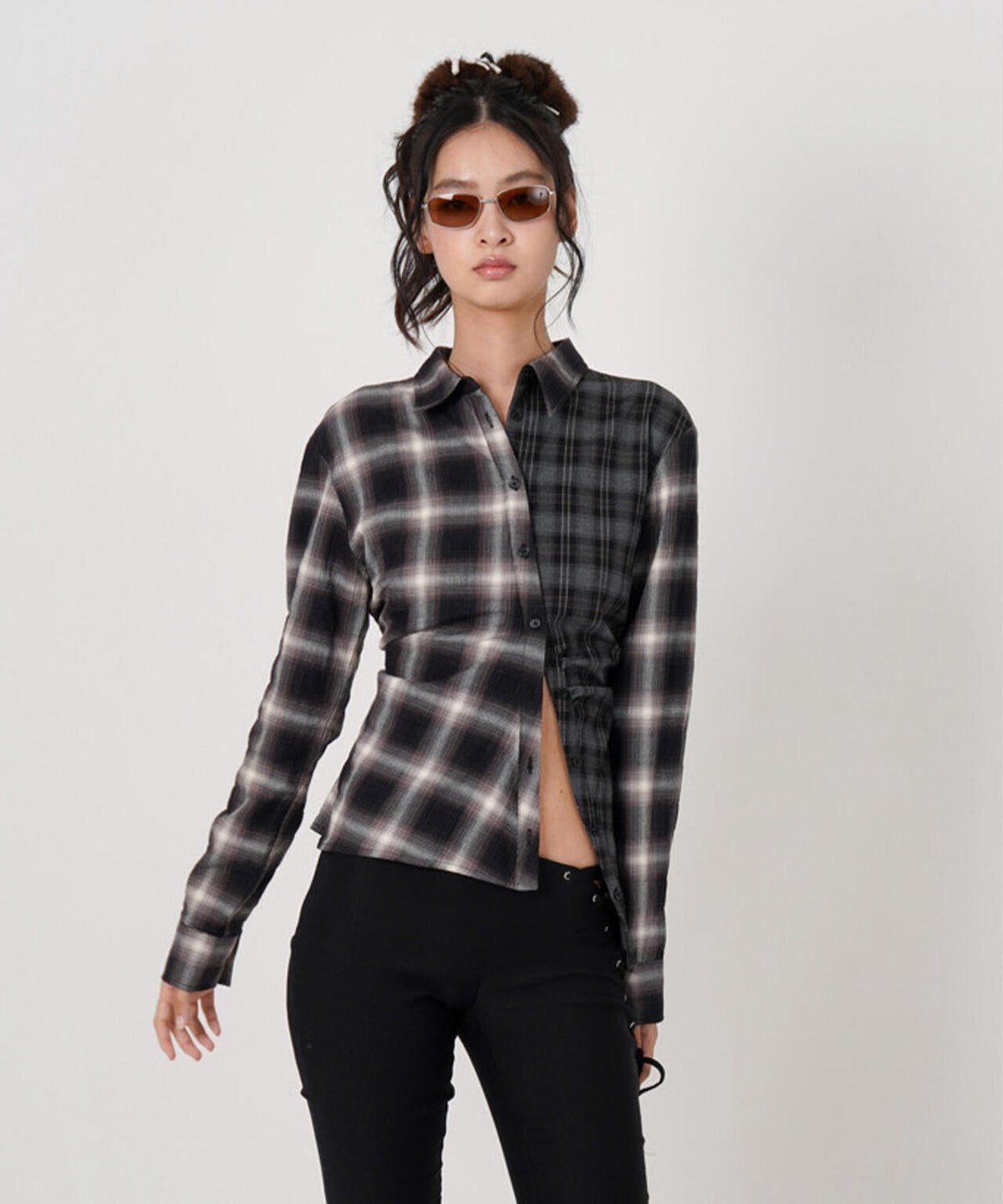 MITSUKI/ミツキ/ASYMMETRY PATTERN SHIRT