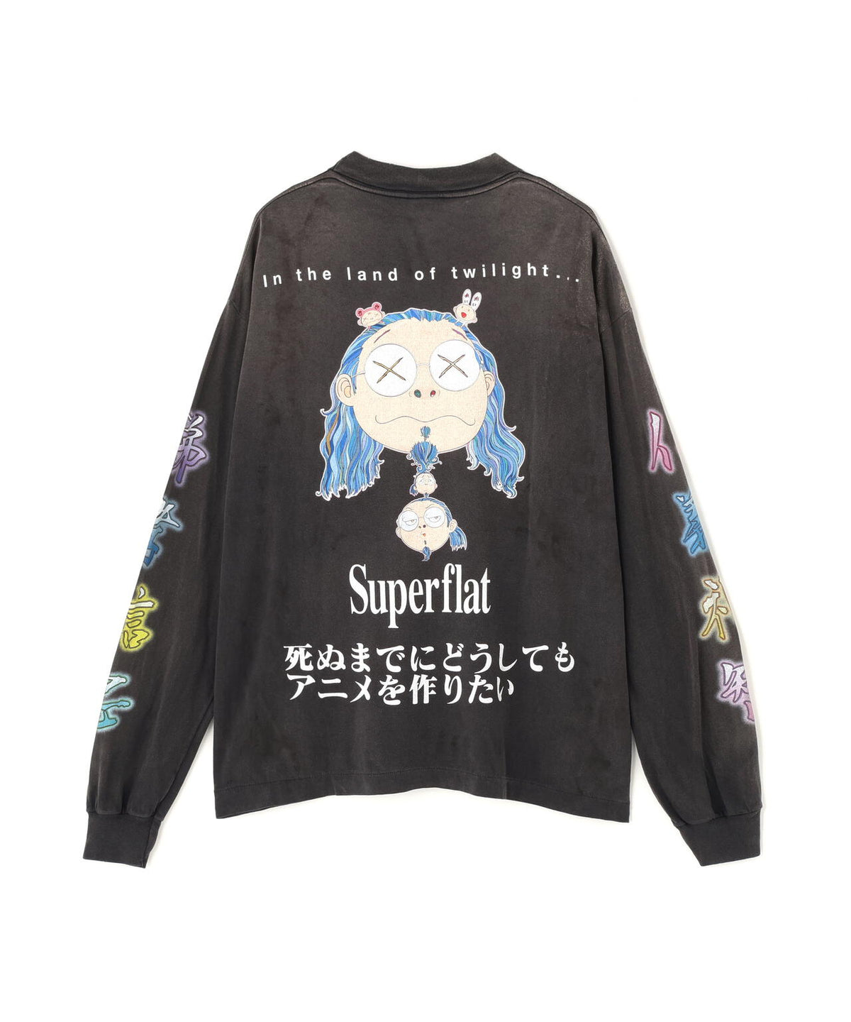 mononoke・made/モノノケ・メイド/LS T-SHIRT/SUPERFLAT/BLACK