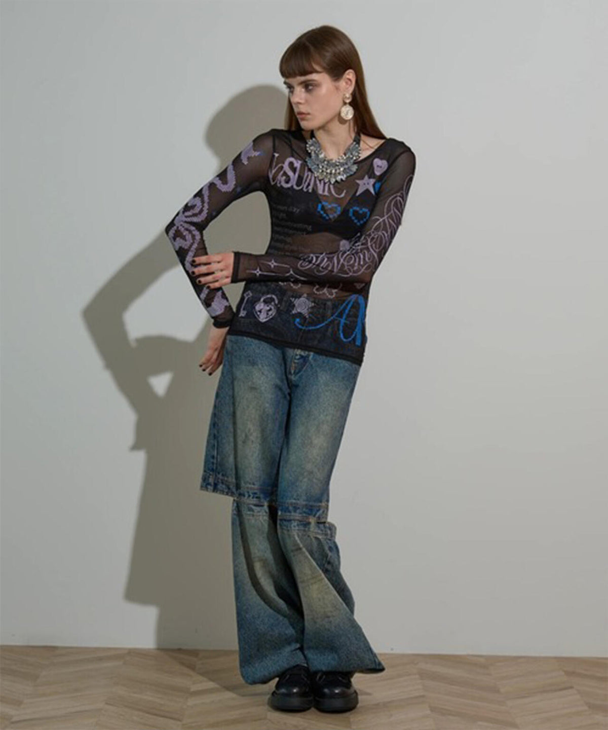 anna sui nyc/アナ スイ エヌワイシー/コラージュシアートップス