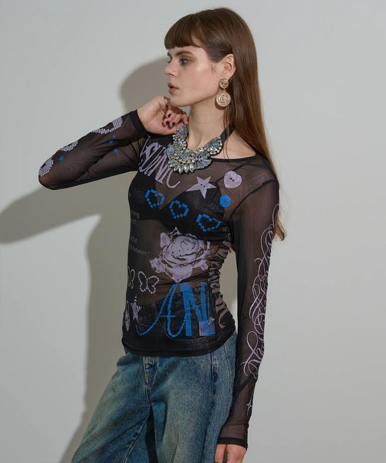 anna sui nyc/アナ スイ エヌワイシー/コラージュシアートップス