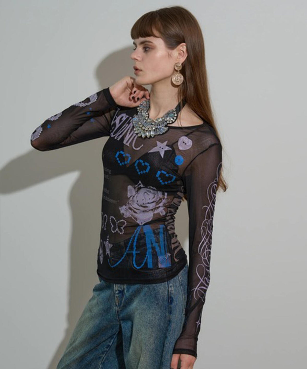 anna sui nyc/アナ スイ エヌワイシー/コラージュシアートップス