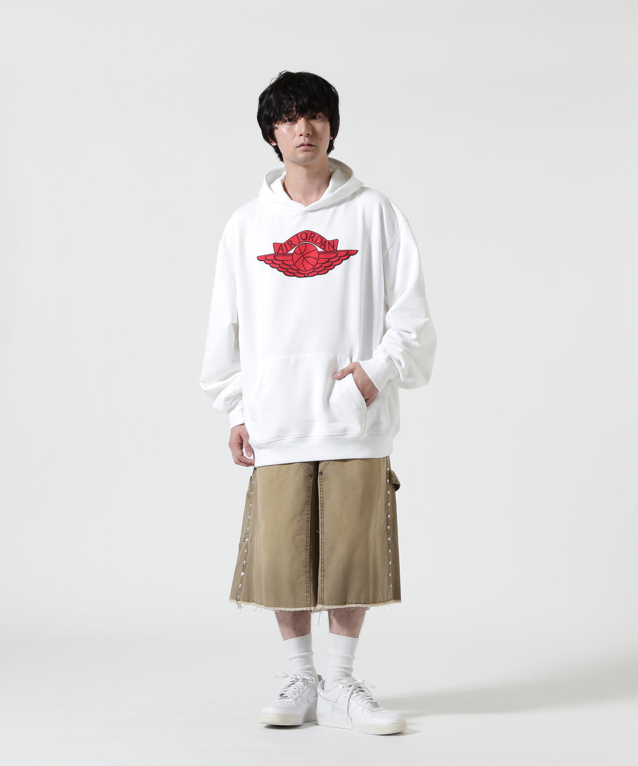 SAINT MICHAEL×JORDAN BRAND/MJ SM FLC HOODIE/WHITE