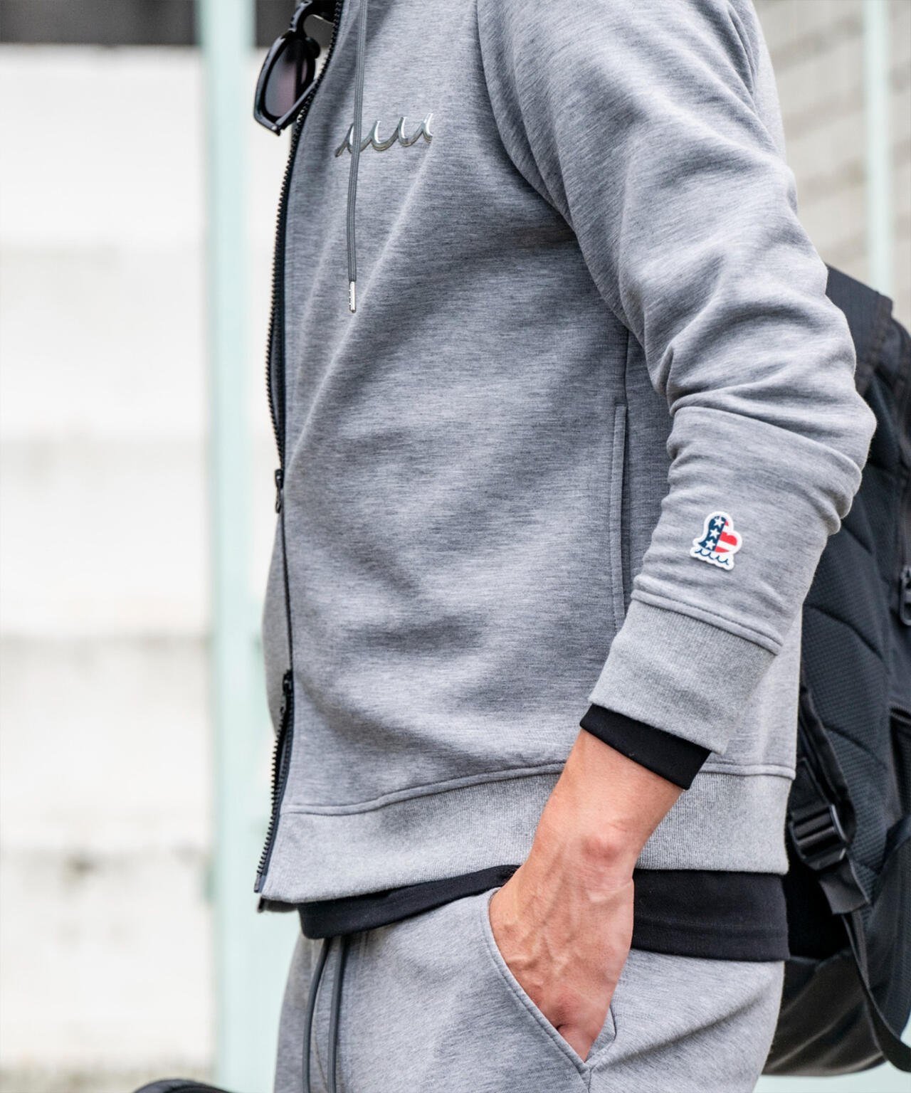 muta MARINE/ムータ マリン/Set-up Hoodie Back Metal