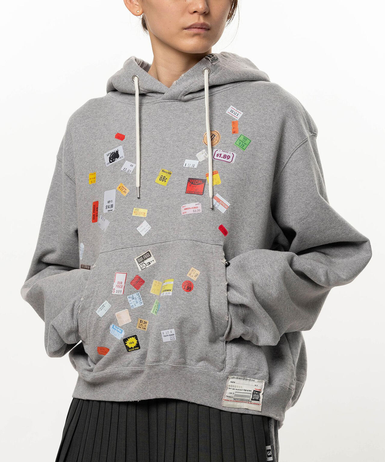 Maison MIHARAYASUHIRO/メゾン ミハラヤスヒロ/PRICE STICKER PRINTED HOODIE