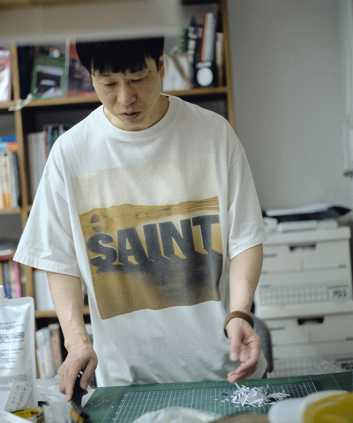 SAINT MICHAEL/セントマイケル/KK_SS T-SHIRT/DESERT/WHITE