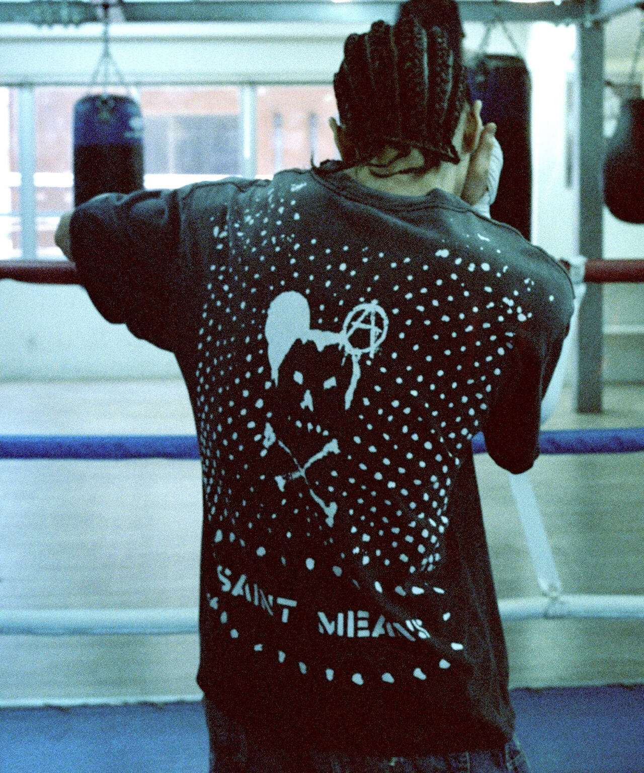 SAINT MICHAEL/セントマイケル/BKM_SS T-SHIRT/SAINT MEANS/BLACK