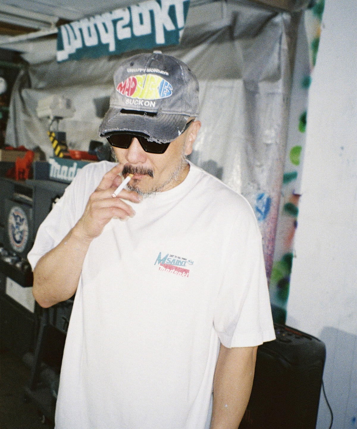 SAINT MICHAEL/セントマイケル/MDS_SS T-SHIRT/SCREWDRIVER/WHITE