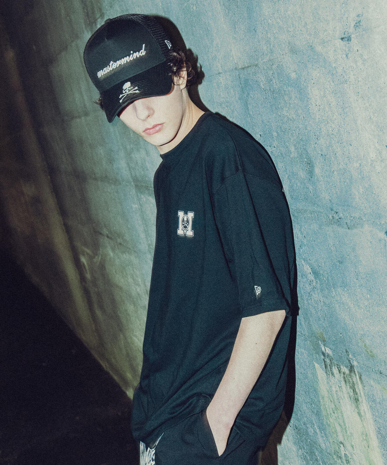 mastermind JAPAN×New Era/SS OS PTEE MMJ BACK PRINT BLACK