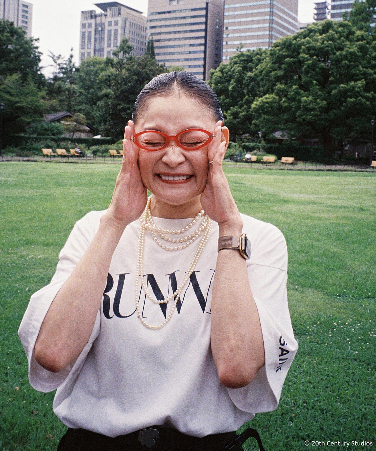SAINT MICHAEL/セントマイケル/TDWP_SS TEE/RUNWAY/WHITE