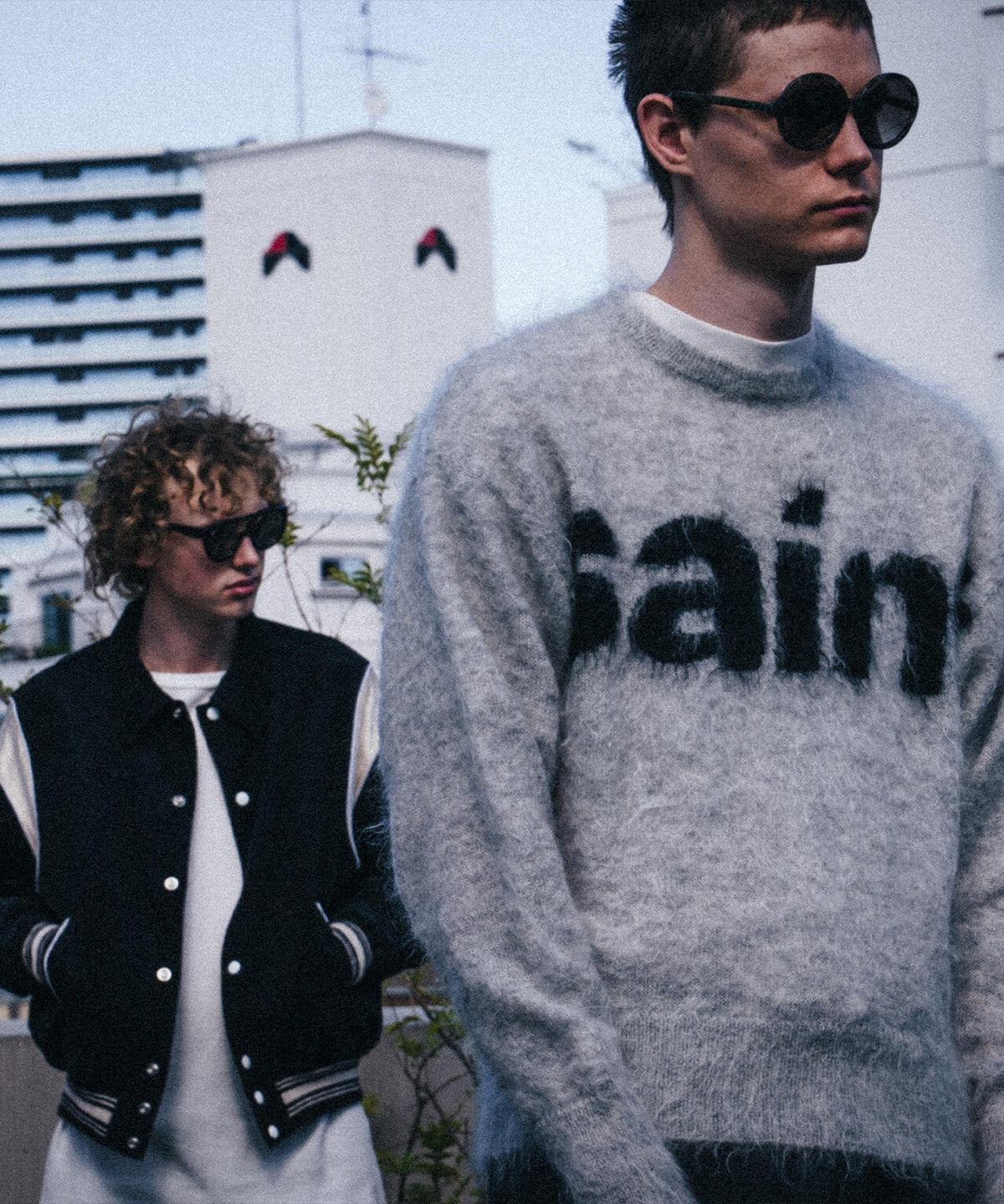 SAINT MICHAEL/セントマイケル/MOHAIR CREW KNIT/SAINT/GRAY