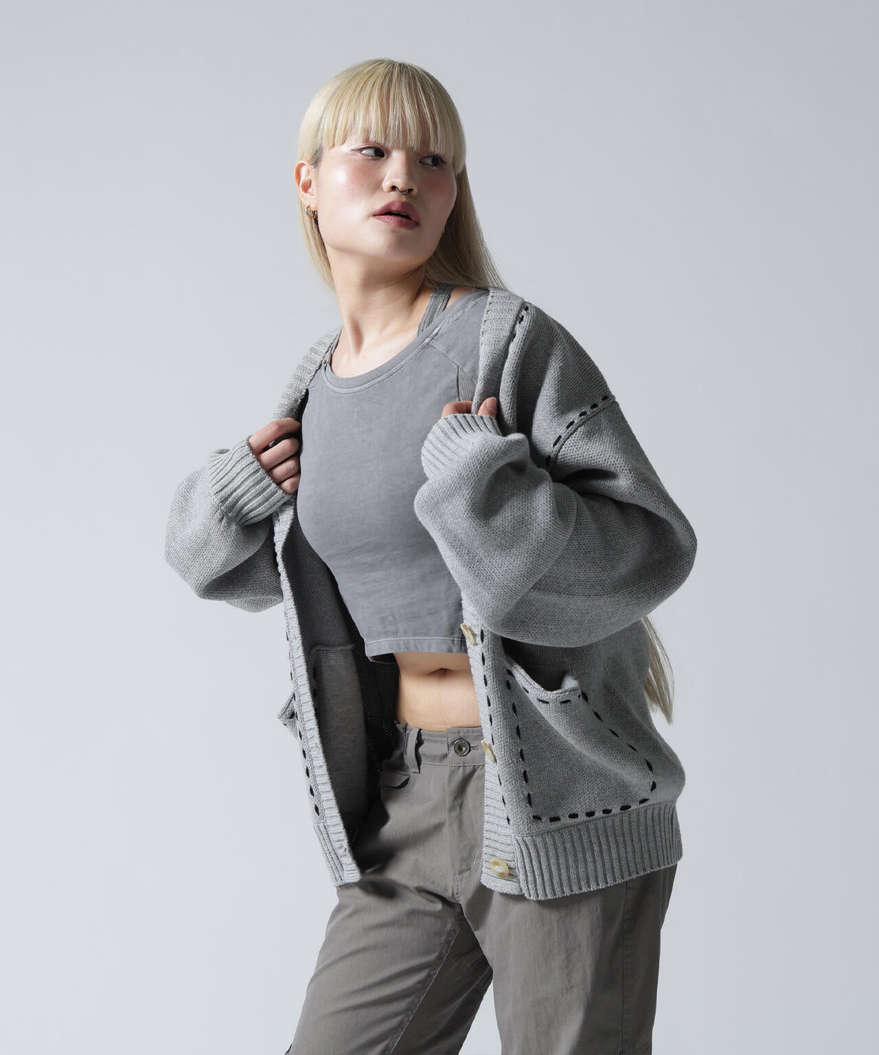 FR(13)NDS/フレンズ/STITCH KNIT CARDIGAN