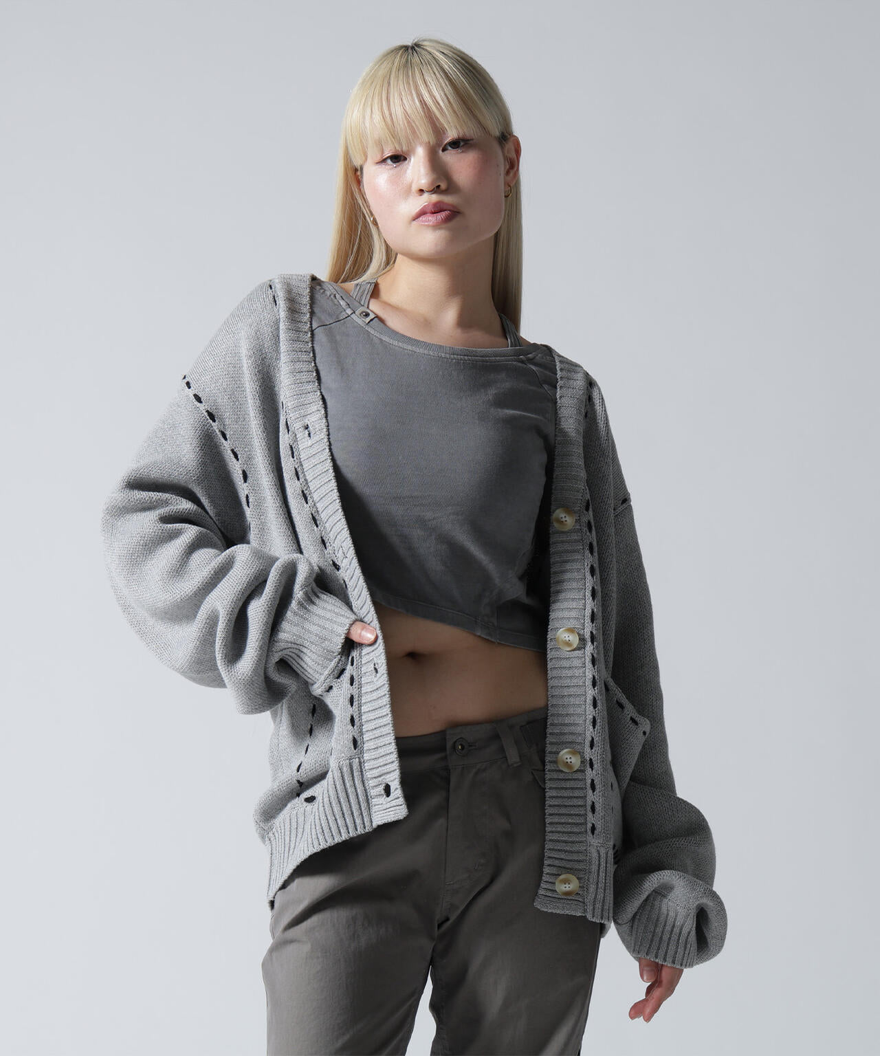 FR(13)NDS/フレンズ/STITCH KNIT CARDIGAN