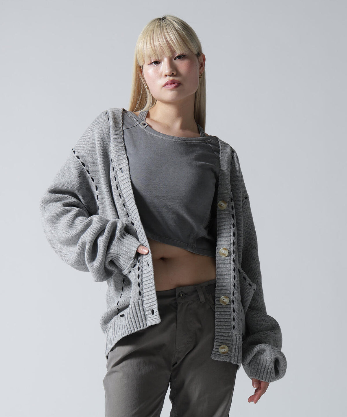 FR(13)NDS/フレンズ/WOMEN STITCH KNIT CARDIGAN