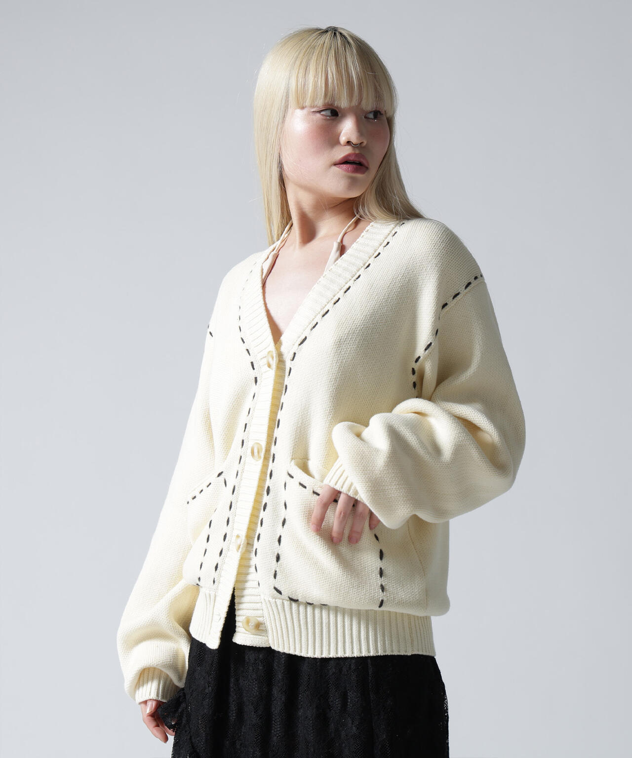 FR(13)NDS/フレンズ/STITCH KNIT CARDIGAN